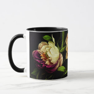 Mug Élégantes pivoines et pâte à café Rose