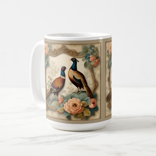 Mug Élégants faisants et collage Rose (Devant gauche)