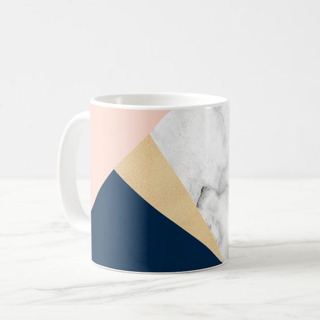 Mug Eléged marble gold peach (Devant gauche)