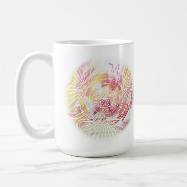 Mug Élément de feu Aquarelle Mandala Musique à deux to (Gauche)