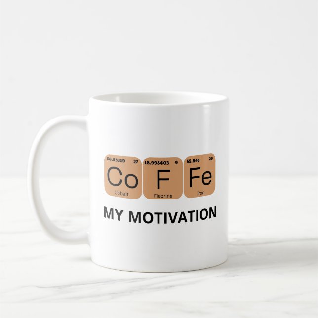 Mug Élément de table périodique du café (Gauche)