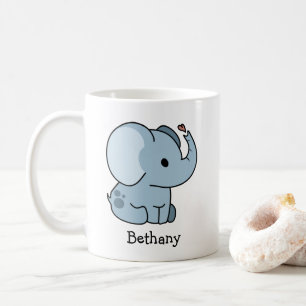 Mug Élément personnalisé éléphant fantaisiste de dessi
