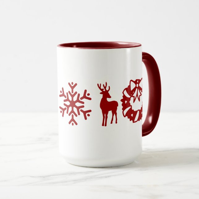 Mug Eléments amusants Noël (Devant droit)