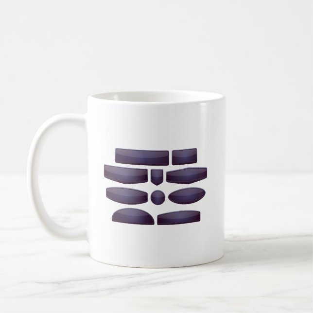 Mug Éléments de conception de bouton brillant | UI & D (Gauche)