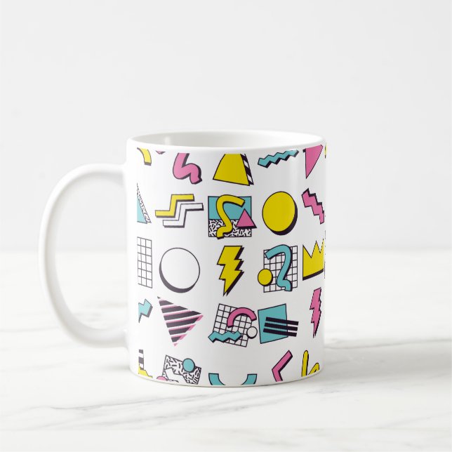 Mug Éléments de conception Pop Memphis des années 90  (Gauche)