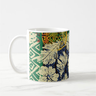 Mug Éléments tribaux hawaïens et tissu hibiscus