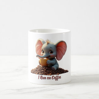 Mug Eléphant bébé avec nouveauté de la boue de café