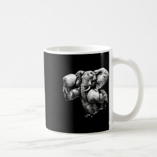 Mug Éléphant boxeur avec gants de boxe Kickboxing Drôl