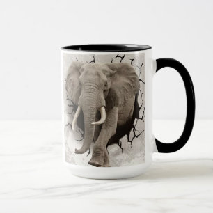 Mug Eléphant brisant le mur