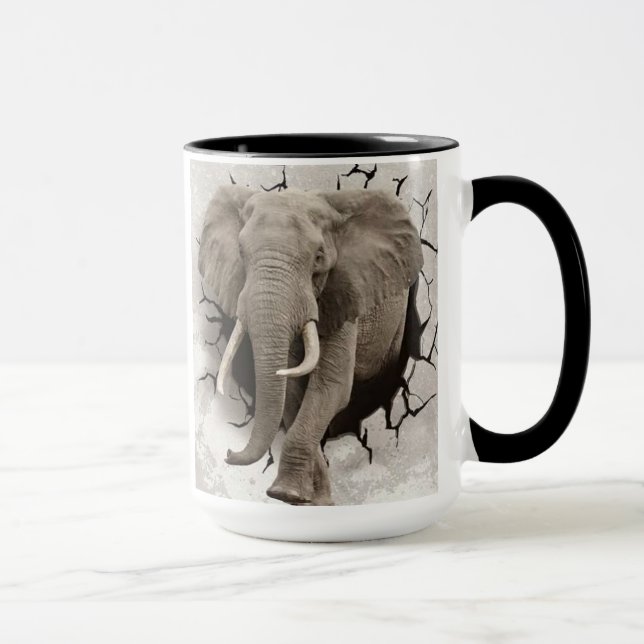 Mug Eléphant brisant le mur (Droite)