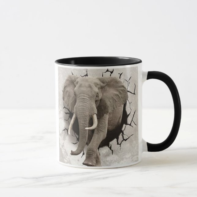 Mug Éléphant brisant un mur (Droite)