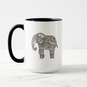 Mug Éléphant décoratif de style