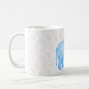 Mug Éléphant indien bleu de motif