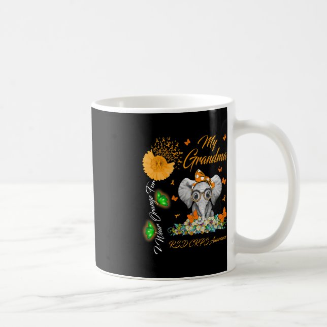 Mug Elephant Je Porte Orange Pour Mon Grand-Mère RSD C (Droite)