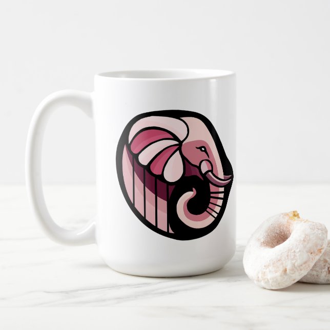 Mug Eléphant rose (Avec donut)