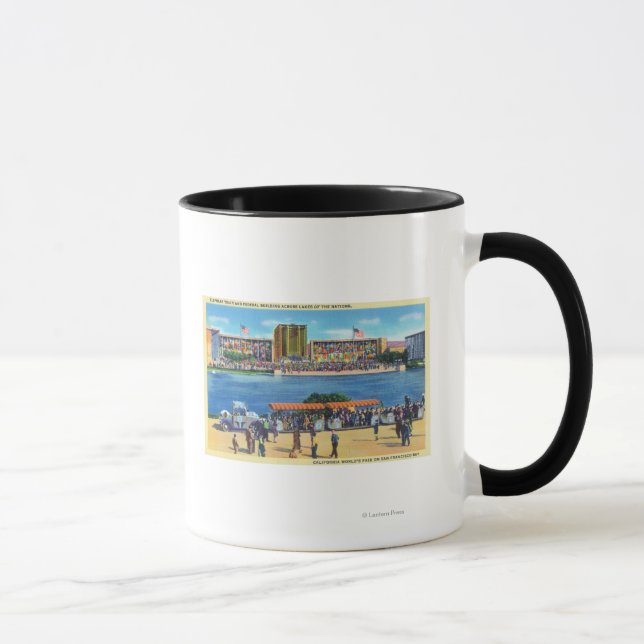 Mug Elephant Train et Federal Bldg, CA Worlds Fair (Droite)