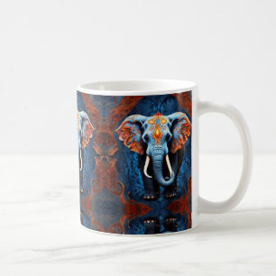 Mug Eléphant vibrant aux motifs floraux