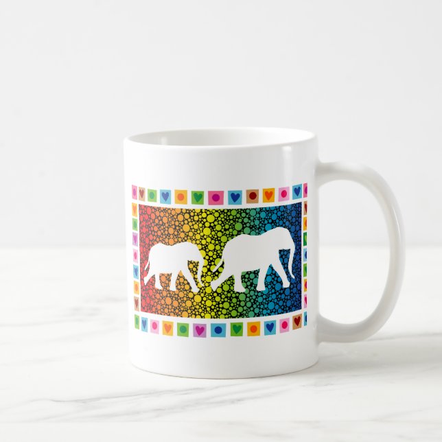 Mug Eléphants blancs (Droite)