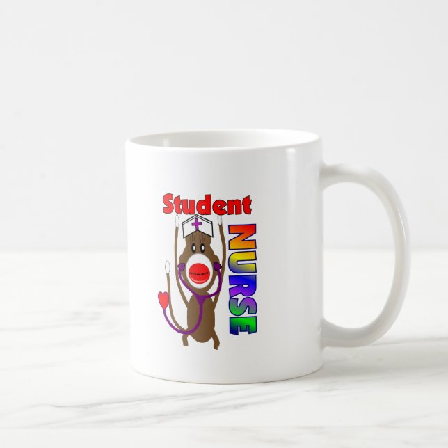 Mug Élève-infirmière de singe de chaussette (Droite)