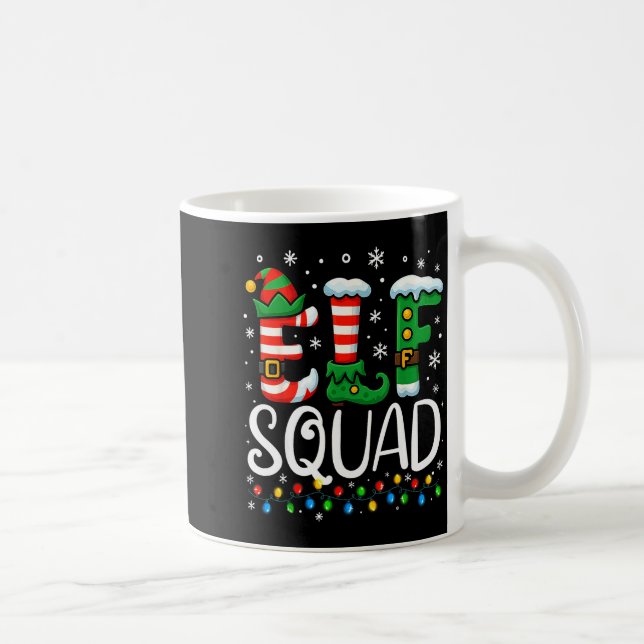Mug Elf Family Christmas Matching Pajamas Xmas Elf Squ (Droite)