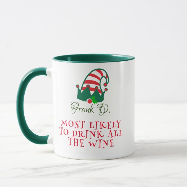 Mug ELF Les Plus Susceptibles De Boire Le Vin Cadeau D (Gauche)