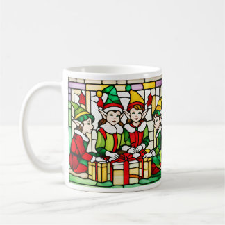 Mug Elfes de Noël en verre tendu