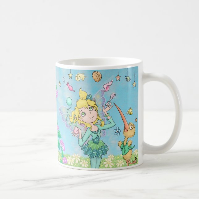 Mug Elfleda-Fae et Kiwi-Lutin jonglent et bouillonnent (Droite)