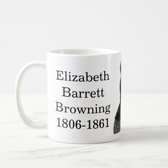 Mug Elizabeth Barrett Browning citation à l'écriture (Gauche)