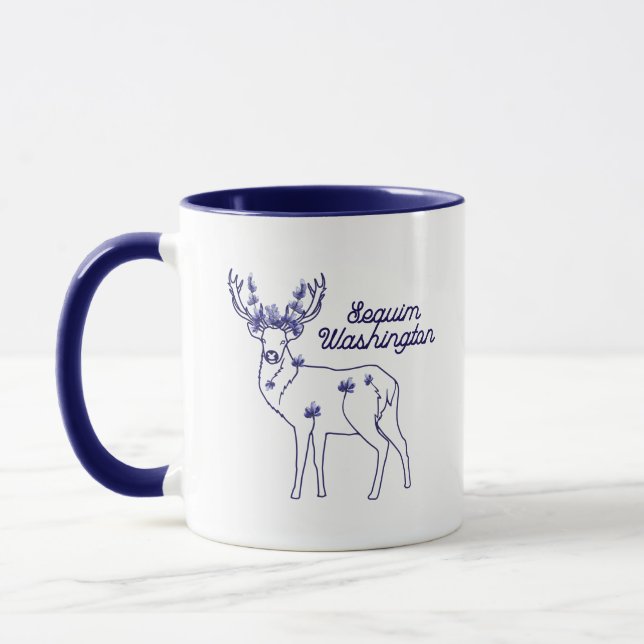 Mug (Elk Avec Lavande Anthlers) (Gauche)