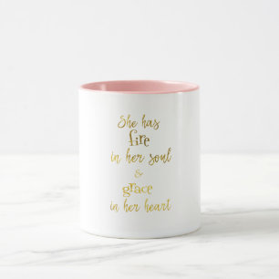 Mug Elle a le feu dans son âme : Grace in her Heart Ci