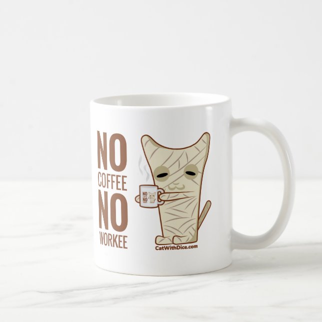 Mug Elle effiloche de la momie - Non par Coffee Non (Droite)