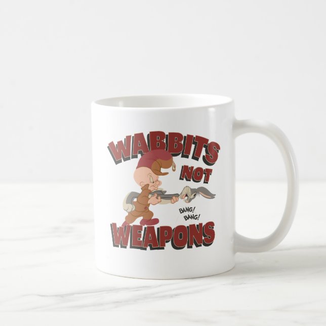 Mug ELMER FUDD™ & BUGS BUNNY™ "Les lapins ne sont pas  (Droite)