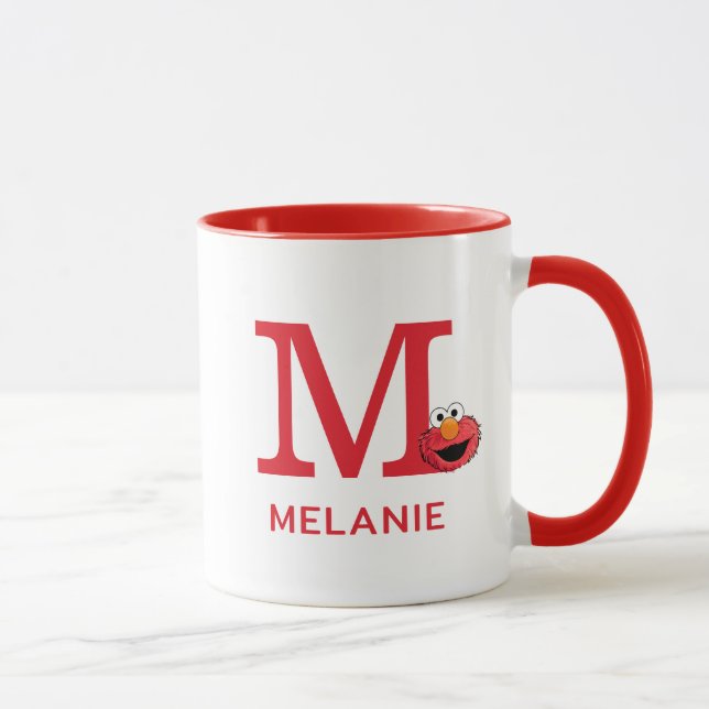 Mug Elmo Ajoutez Votre Nom Et Votre Monogramme M (Droite)