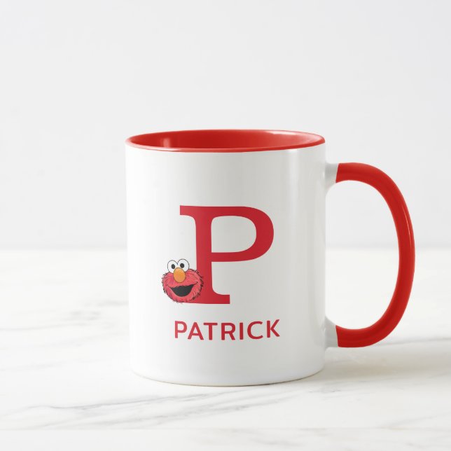 Mug Elmo Ajoutez Votre Nom Et Votre Monogramme P (Droite)