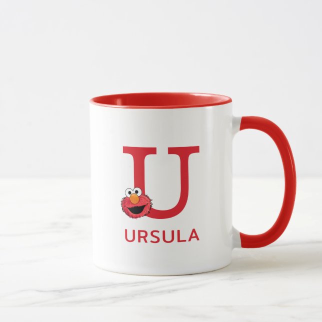 Mug Elmo Ajoutez Votre Nom Et Votre Monogramme U (Droite)