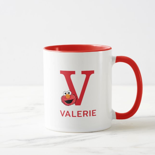 Mug Elmo Ajoutez Votre Nom Et Votre Monogramme V (Droite)