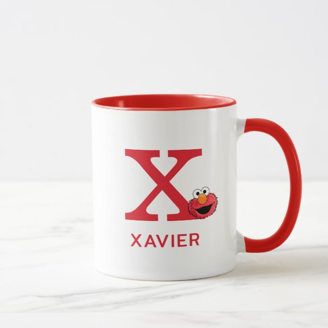 Mug Elmo Ajoutez Votre Nom Et Votre Monogramme X (Droite)
