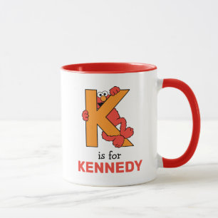 Mug Elmo Alphabet   K Orange