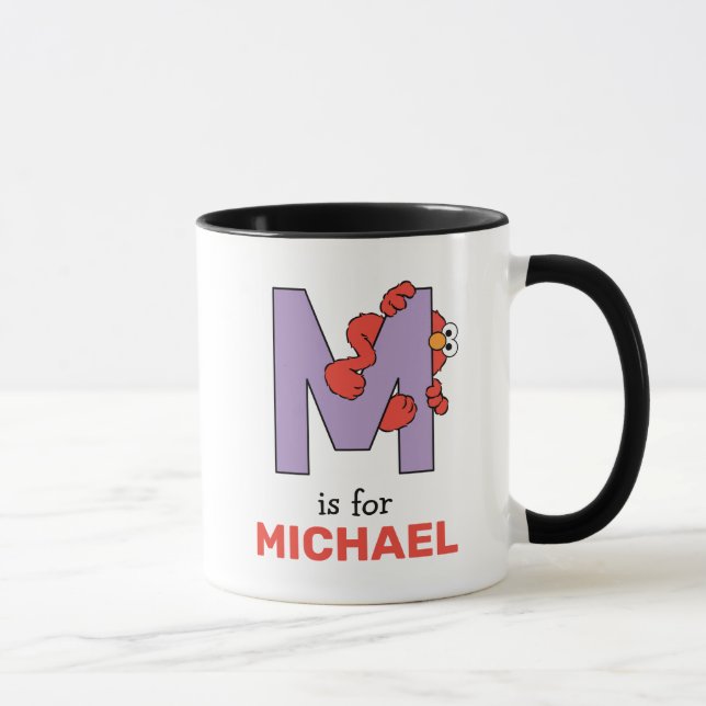 Mug Elmo Alphabet | M Violet (Droite)