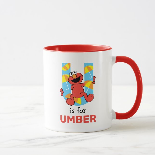 Mug Elmo Alphabet | U Parapluie (Droite)