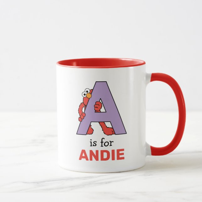 Mug Elmo Alphabet | Un violet (Droite)
