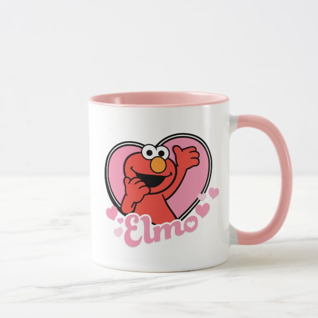 Mug Elmo dans le coeur Valentine (Droite)
