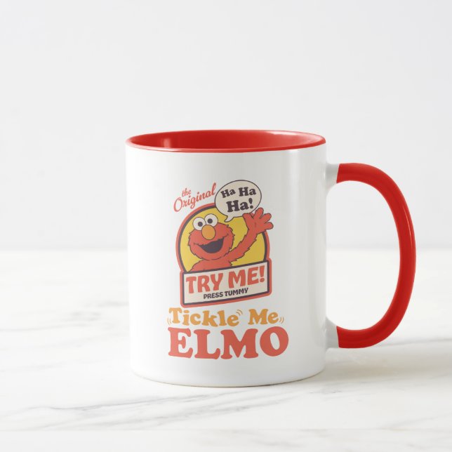 Mug Elmo qui fait coucou graphique rétro Tickle Me Elm (Droite)