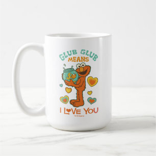 Mug Elmo tenant son poisson rouge