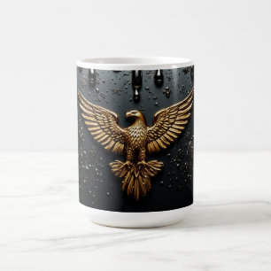 Mug Emblème d'aigle doré aux ailes déployées