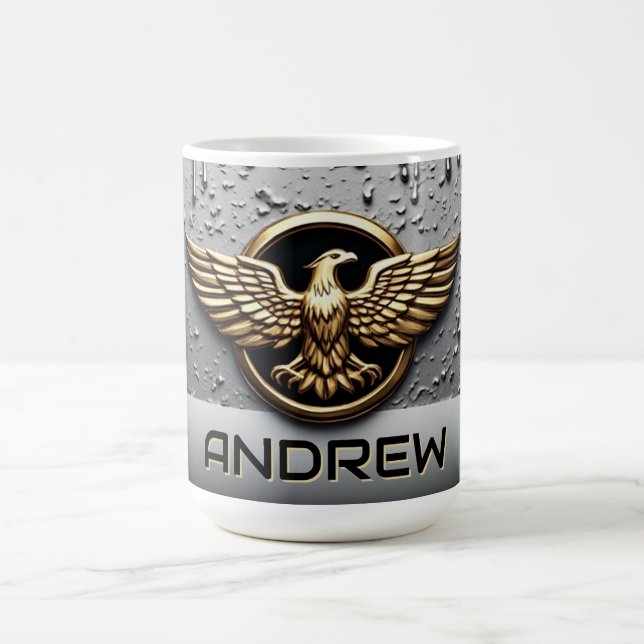 Mug Emblème d'aigle doré aux ailes déployées (Centre)