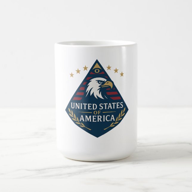 Mug Emblème de l'aigle pyramide des États-Unis d'Améri (Centre)