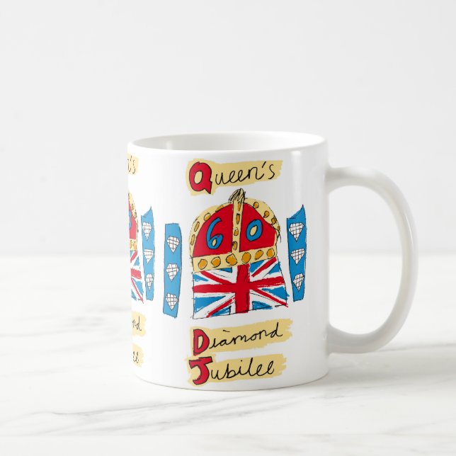 Mug Emblème du jubilé de diamant de la reine (Droite)