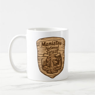 Mug Emblème en bois de la forêt nationale Manistee Per