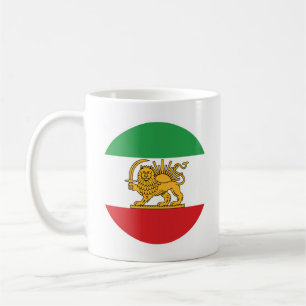 Mug Emblème Historique du Drapeau Lion et Soleil Irani